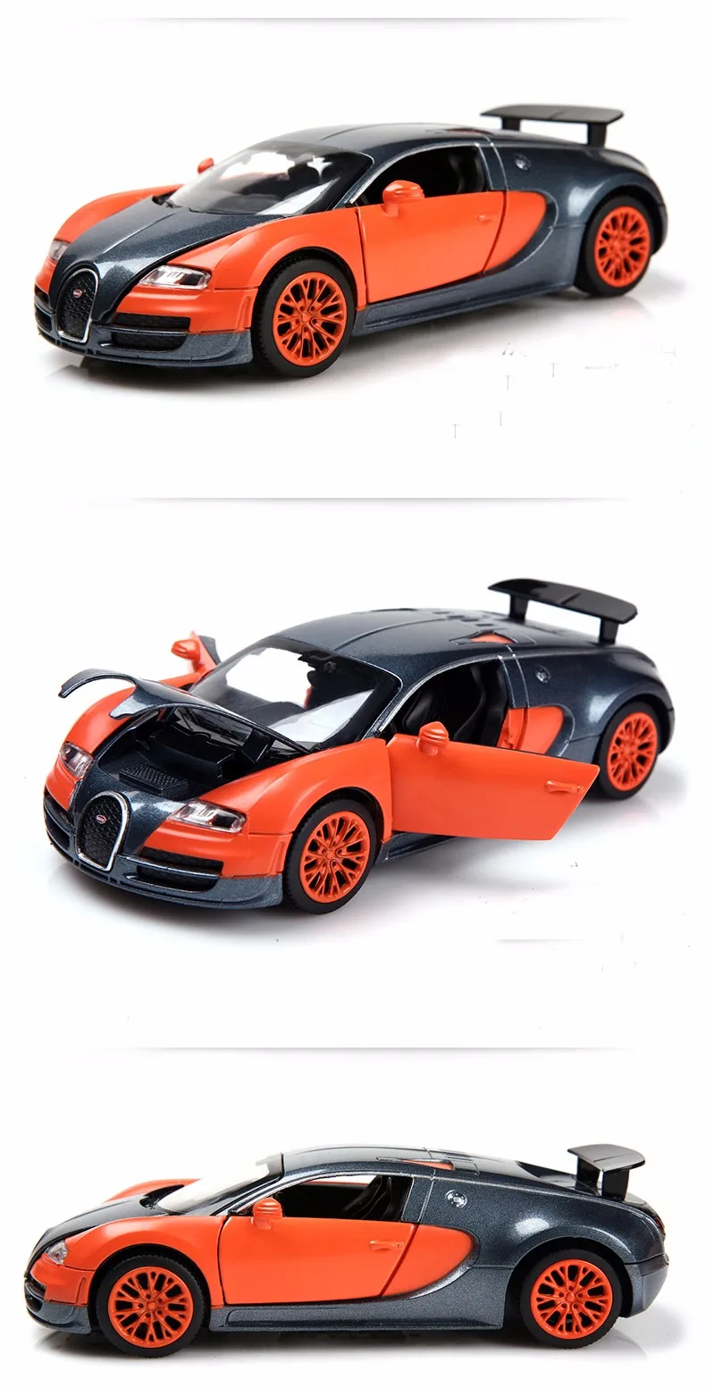 1:32 Масштаб Bugatti Veyron coches jugetes литой автомобиль модель автомобиля автомобиль escala оттяните назад игрушечные машинки oyuncak araba детские игрушки подарки