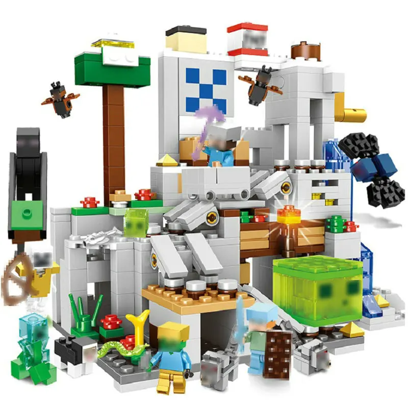 

HOT The Micro Mountain Cave Steve Alex Enderman Minecrafted Building Blocks Compatible LegoINGly Figure Set Brick 2018