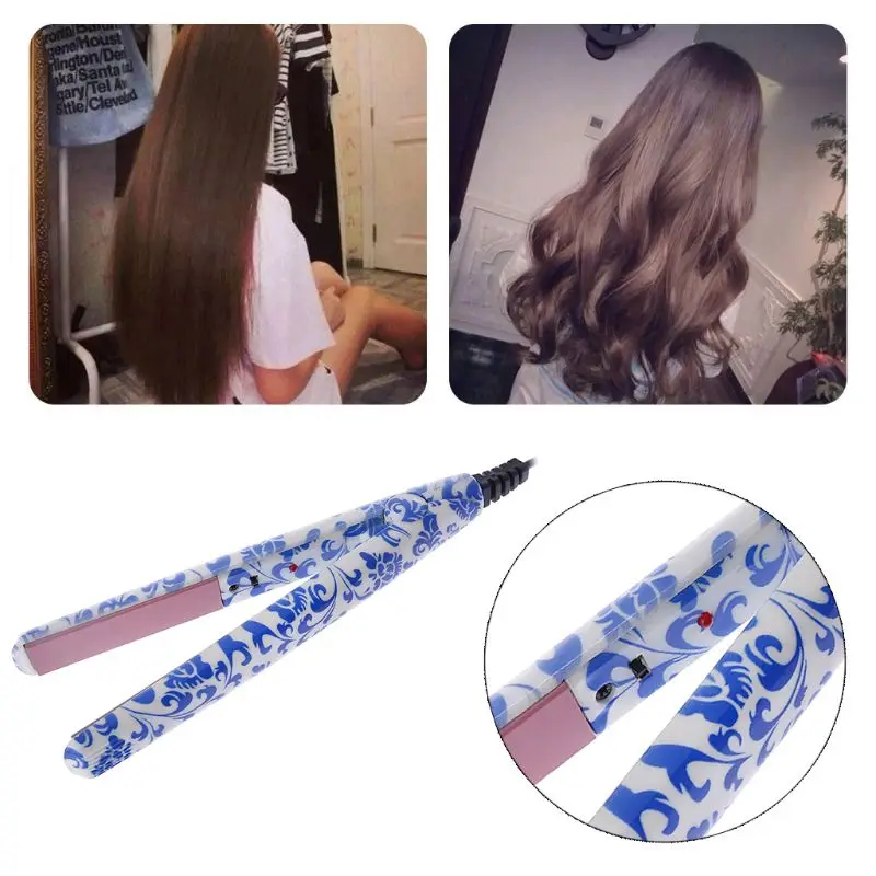 Professional Ceramic Hair Straightener Steam Styler Flat Iron Styling Tools 100-240V 50-60Hz 18W Straightener US/UK/Car Cha