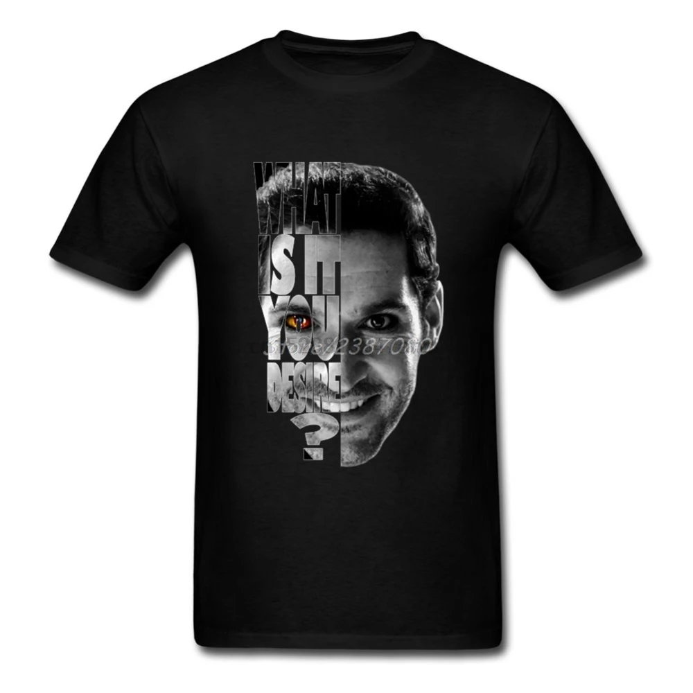

Lucifer T Shirt Plus Size Custom Short Sleeve Tshirt Men New Party Cotton Mens T Shirts