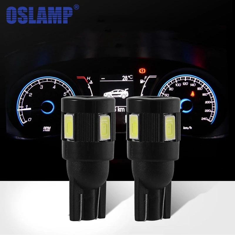 Oslamp T10 W5W Автомобильный светодиодный светильник лампы SMD 5630 белый цвет зазор s