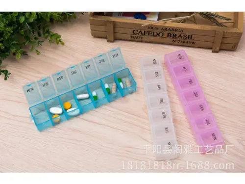 

Daily Weekly 7 Days Grid Tablet Pills Medicine Storage Box Holder Case Organizer Boxes Container NEW