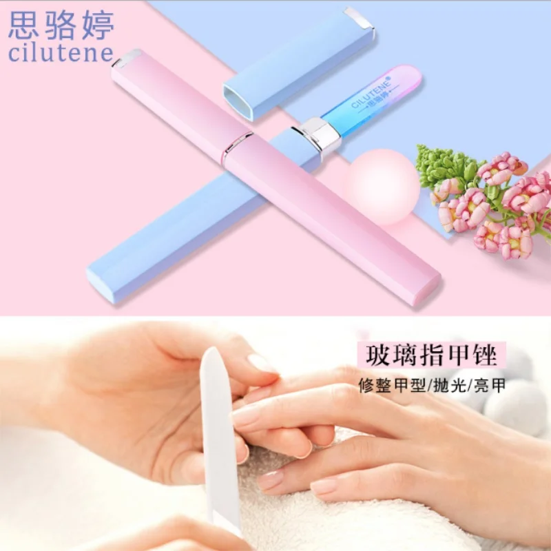 Горячая кристалл Стекло буфера пилочка Nail Книги по искусству Польский Маникюр Tool