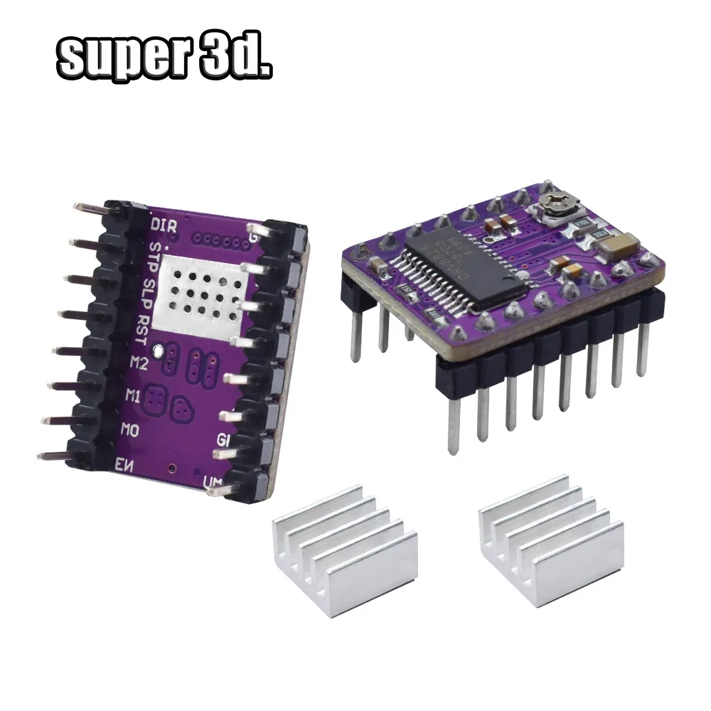 Запчасти для 3d принтера StepStick A4988 DRV8825 драйвер шагового двигателя с радиатором
