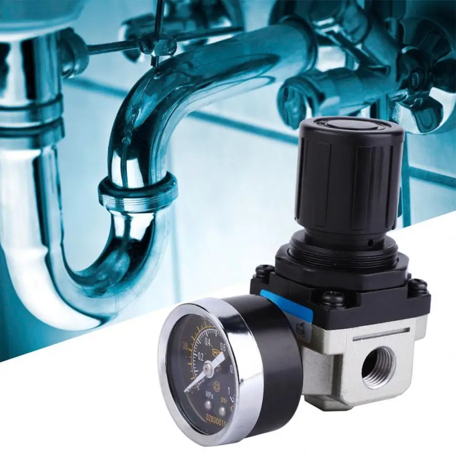 

AW3000-02 G1/4" Air Filter Source Compressor Adjustable Pressure Regulator Reduce Valve Pressure Reduce Valve