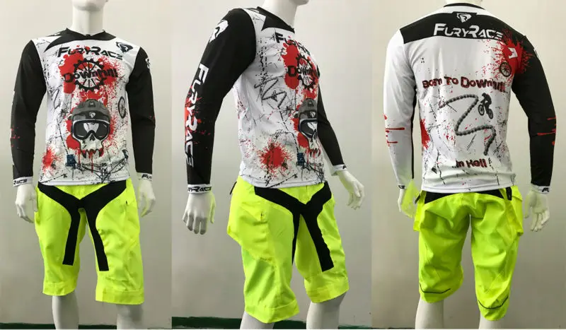 Fury Racing DH MTB Горные Шорты для гонок, велосипеда, мотоцикла, мужские шорты для внедорожников, горного велосипеда, мотокросса, спортивная одежда MX