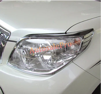 

Chrome Front Head Light Lamp Cover Trim For Toyota Land Cruiser Prado Fj150 2010-2013