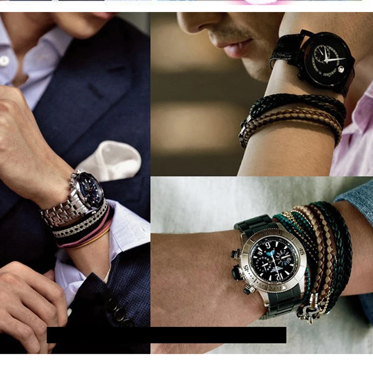 Tateossian Double Black Leather Woven Junkai With The Bracelet Tateossian Double Black Leather Woven Junkai With The Bracelet Handmade Kaiyuan In Strand Bracelets From Jewelry Accessories On
