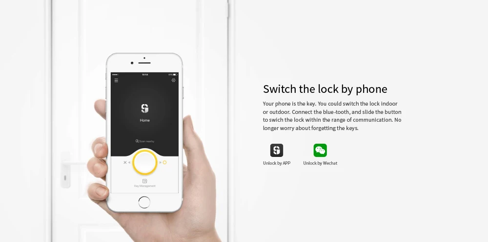 Xiaomi Upgrade Version Sherlock Smart Stick Lock S Safety Protection Bluetooth Wireless Close Lock App Smart Remote Control (4)