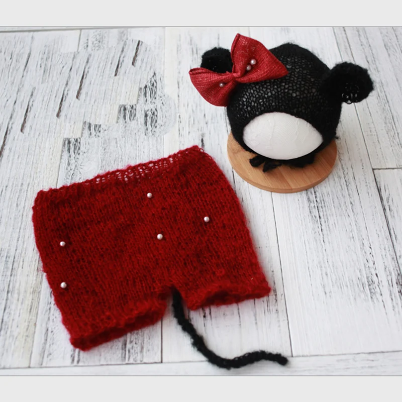Newborn Little Baby Girl Boy Photography Mohair Cartoon Animal Hat Outfit Props Newborn baby Picture Photo Shoot Outfits Clothes