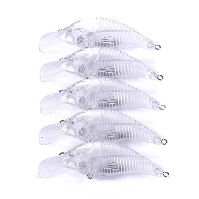 

10Pcs High Quality Unpainted Crankbait Clear Baits Fishing Lure Body 7.5cm Blank Lures Excellent Workmanship