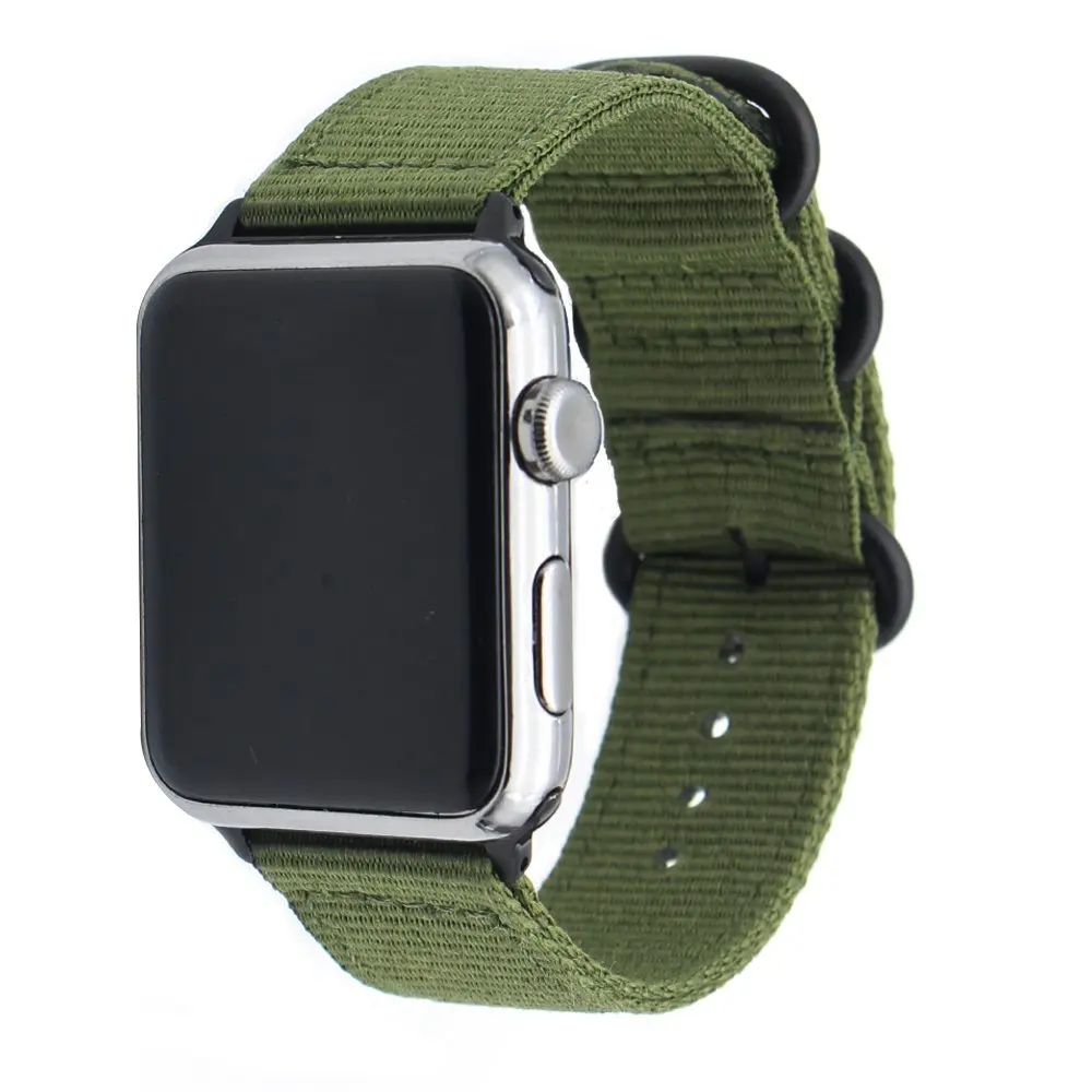 LEONIDAS Soft Woven Nylon Nato Strap for Apple Watch Band Replacement