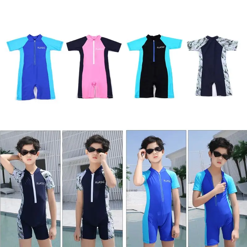 

Children Swimsuit Kids Diving Suit Wetsuit Children for Boys Girls Keep Warm One-piece Long Sleeves UV protection Swimwear