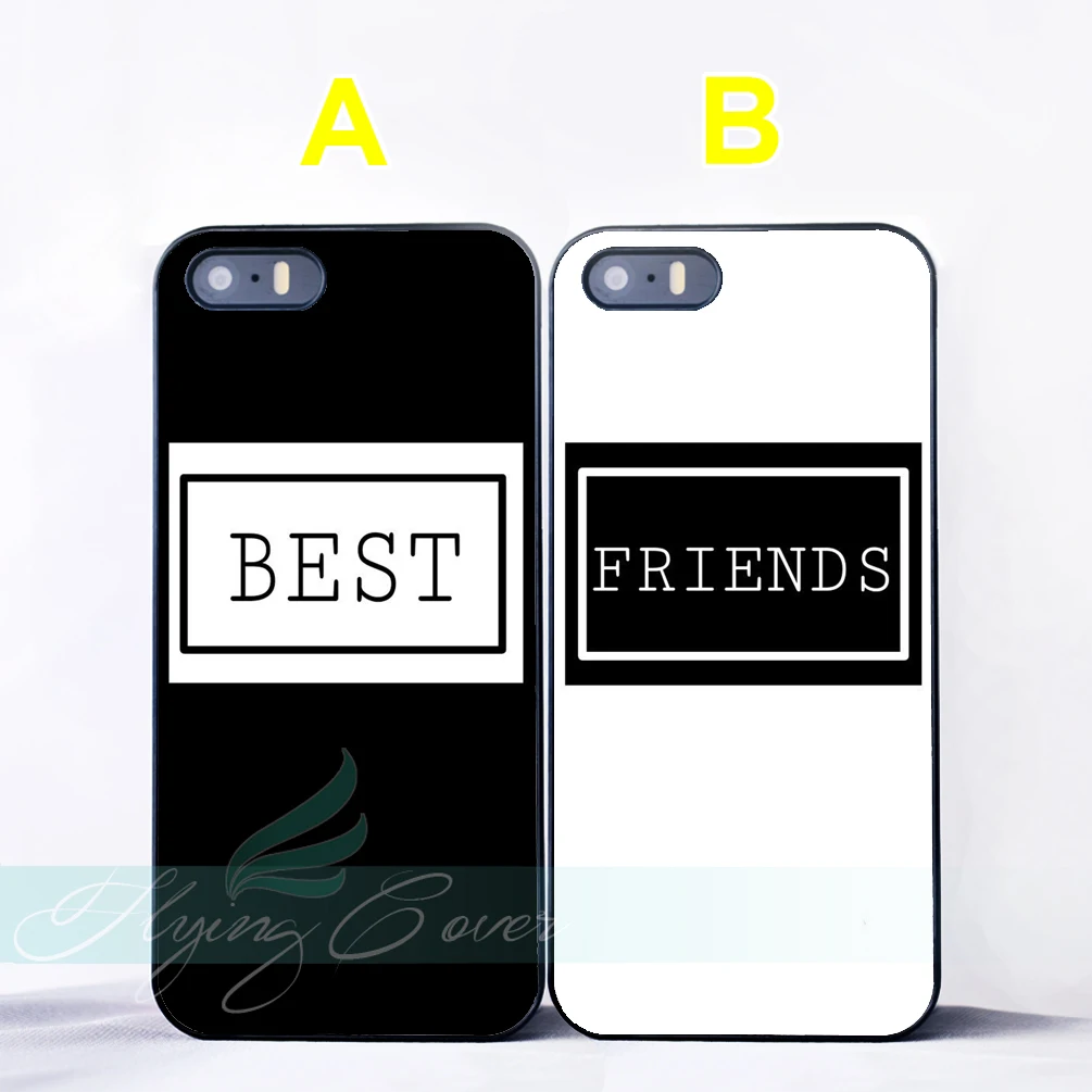 Coque Czarny BFF Best Friend Cytaty Para Przypadki dla iPhone X 8 8