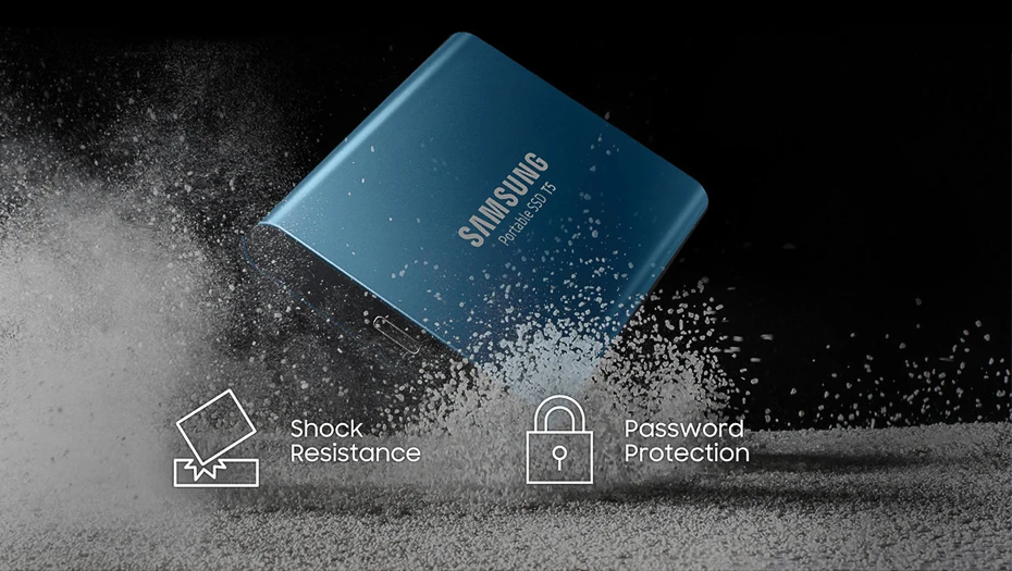 Samsung T5 портативный ssd жесткий диск 1 ТБ 2 ТБ 500 Гб 250 Внешние накопители USB 3,1 Gen2 и обратная совместимость с USB для ПК