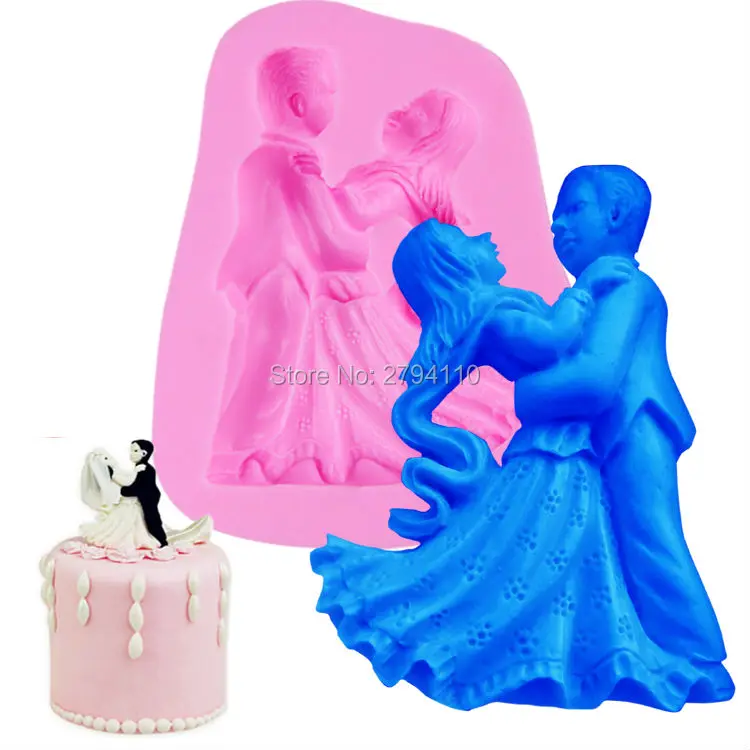 Wedding ceremony couple bride groom 3D Molds Silicone Mold Soap Candle