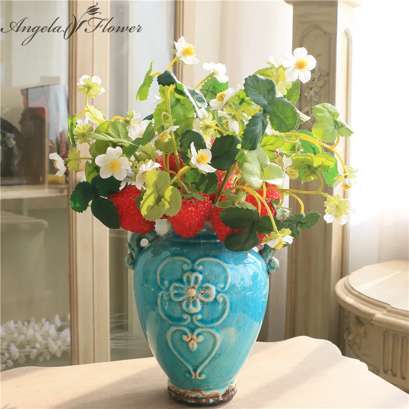 Buy 1pcs High quality silk fruit strawberry artificial