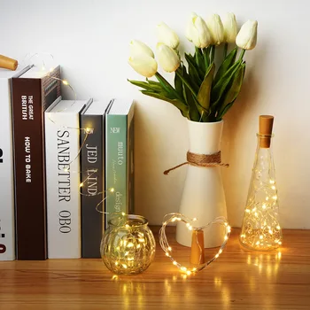 

10 Leds Glass Wine Solar LED String Light Cork Shaped Wine Bottle Stopper Light Lamp for Holiday Christmas Party Decoration