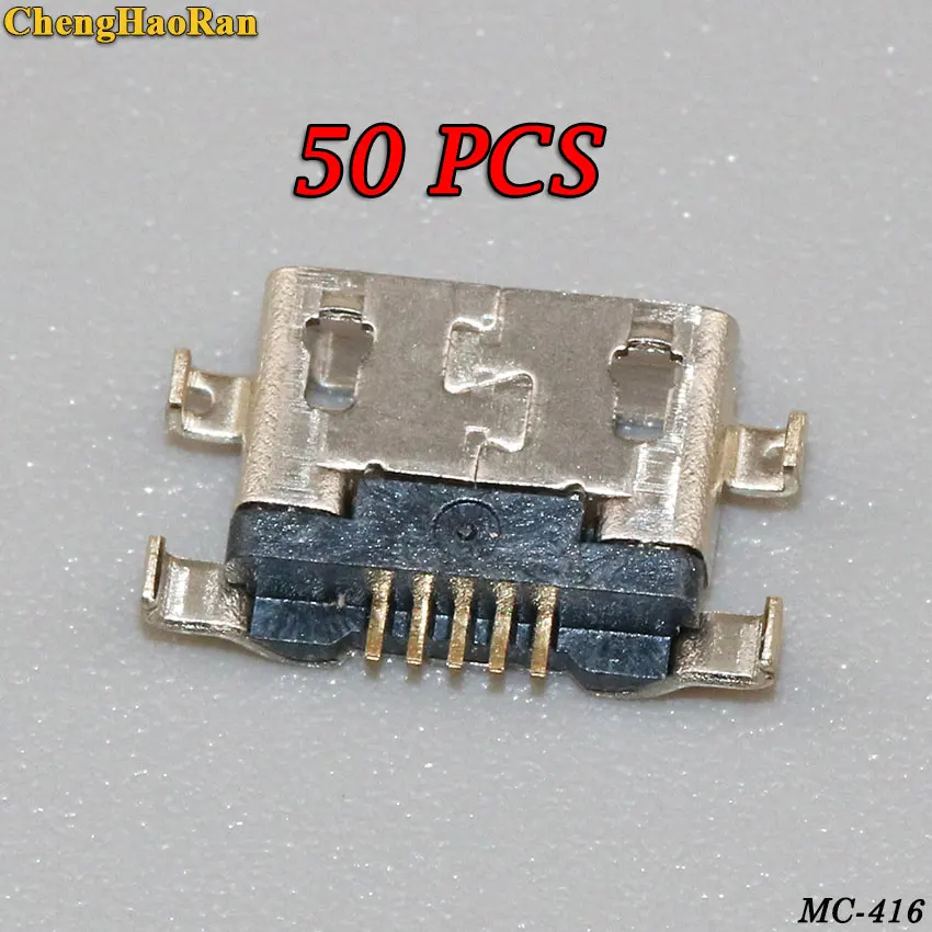 ChengHaoRan 50 шт. разъем Micro USB 5pin задняя Тяжелая пластина 1 2 мм плоский рот женский