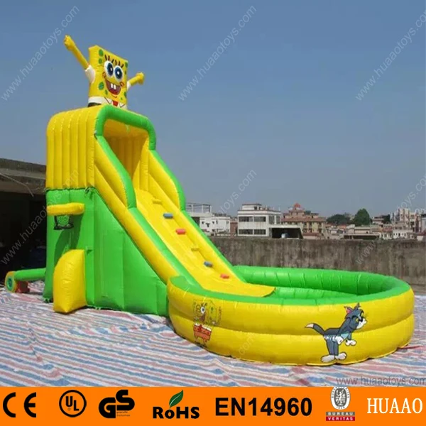 

Commercial Sponge Bob Inflatable Pool Water Slide with Free CE blower