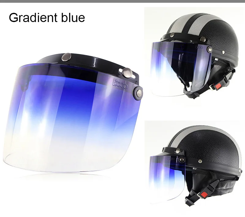 Анти-ветер пузырьковый козырек открытый лицо и флип мотоциклетный шлем цветной щит Ретро шлем очки мотоциклетные линзы BV03