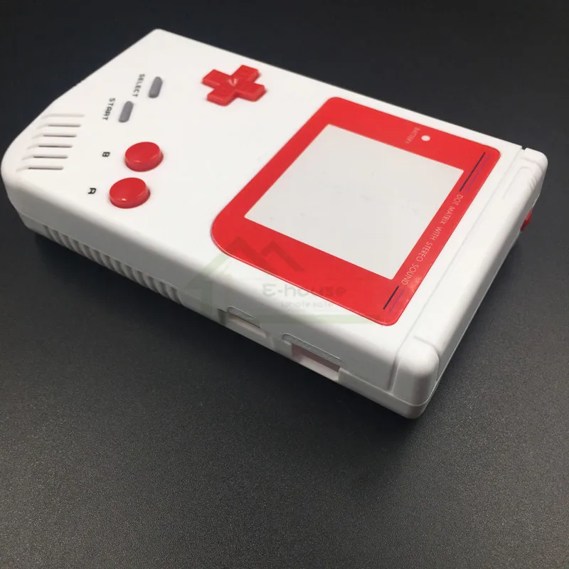 Электронный дом для Gameboy Классический белый цвет корпус на замену чехол для GB Fat игровая консоль с красные пуговицы
