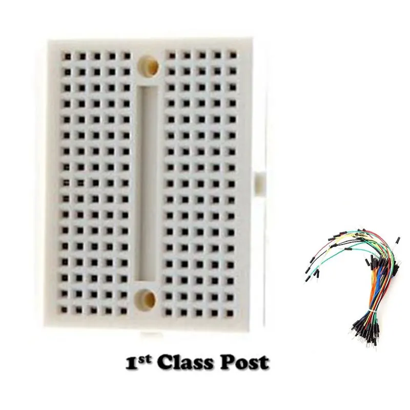 Solderless Прототип Макет 170 точек + 65x перемычки провода PCB Prototyping'