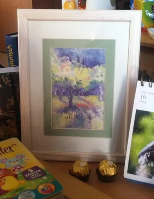 

Gold Collection Chic Counted Cross Stitch Kit Lavender Orchard Purple View Landscape Flowers Flower