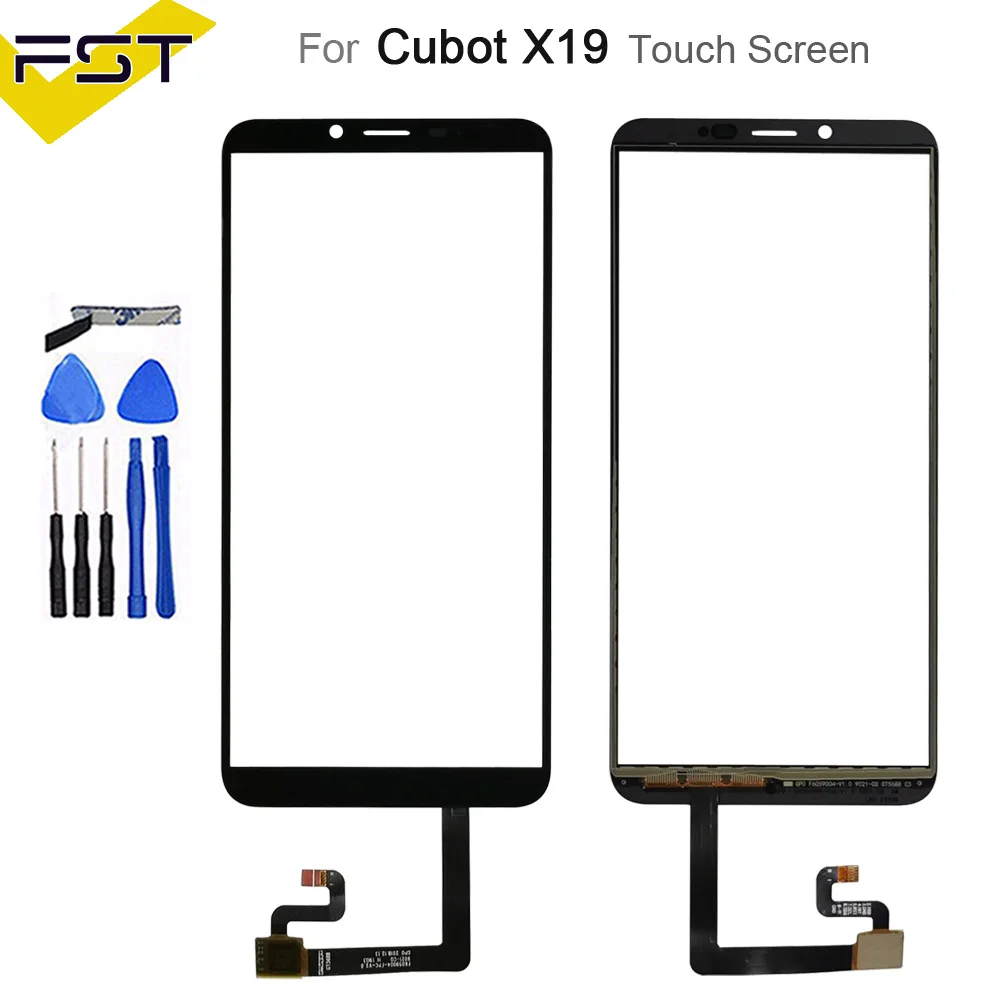 

5.93''Black For Cubot X19 Front Glass Touch Screen Digitizer Sensor Touchscreen Panel For Cubot X19 Mobile Phone Parts+Tools
