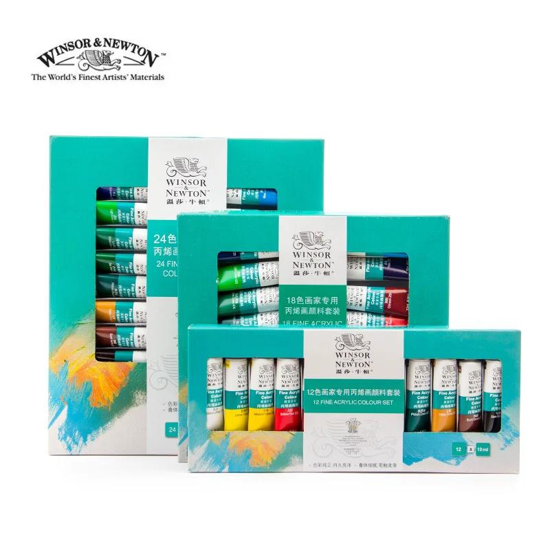 

12/18/24Colors Professional Acrylic Paint Set 10ML Hand-Painted Wall Drawing Acrylic Painting Pigment Set For Art Supplies