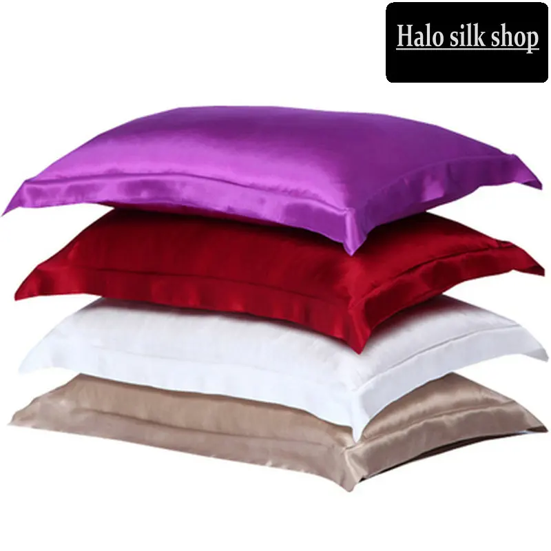 

halo silk shop 19m/m silk pillowcase mulberry silk single side silk satin Pillow cover