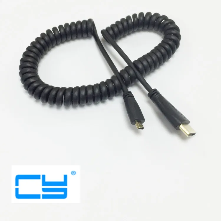 Micro HDMI штекер к эластичный пружинный кабель для TF201 Xoom A500 планшета Asus ONDA Thinkpad 8