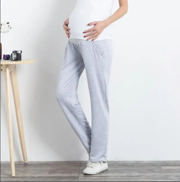 Одежда для беременных Pregannt пижамы брюки для женщин хлопок стрейч трикотажные штаны для отдыха свободные мешковатые длинные штаны для йоги для мамы
