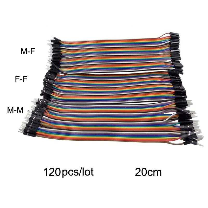 Dupont линии 120 шт. 20 см мужчинами+ мужчин и женщин+ Женский 1 P- 1 P перемычку для Raspberry Pi 3 Оранжевый Pi банан Pi