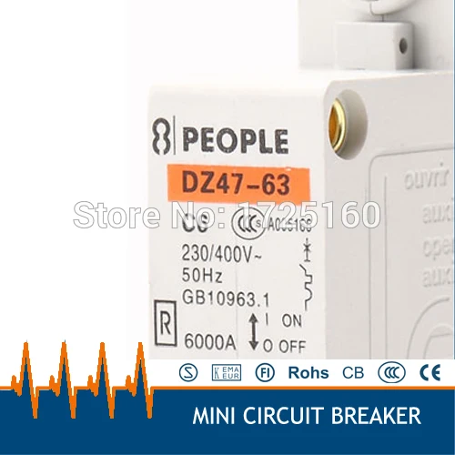 220/230v 6A 1P DZ47-63 16 лет производитель Европейским сертификатом соответствия Мини автомат защити цепи