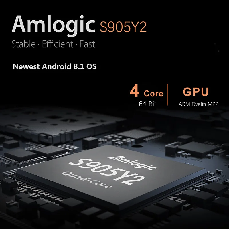 10PCS A95X Plus Smart TV Box Android 8.1 4GB DDR4 32GB eMMC Amlogic S905 Y2 Quad Core 2.4G&5G Dual