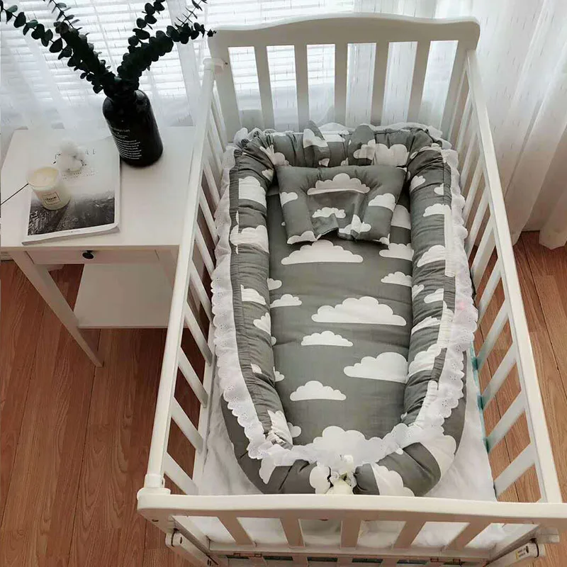 Портативная детская кроватка-колыбель для младенцев из чистого хлопка; детская колыбель для новорожденных; детская кроватка для сна