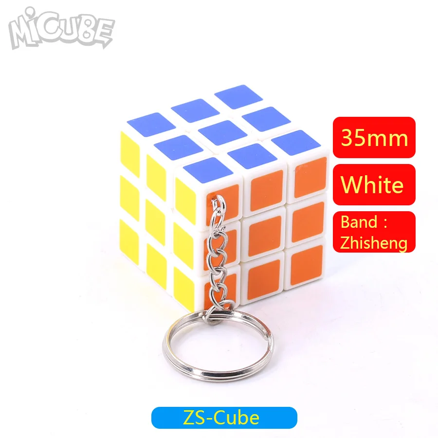 ZF-35mm Micube Mofangjiaoshi 3x3x3 брелок мини Кубик скорость головоломка Stickerless 30 35 40 45 50 мм кубики игрушки для детей - Цвет: ZF-35mm