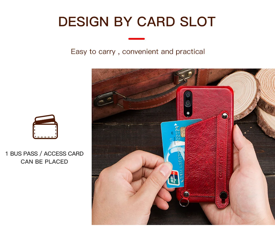 For Huawei P20 Tactile Elegant Genuine Leather Case With Hand Strap Wallet Case For Huawei P20 Back Protective Cover Coque cute huawei phone cases