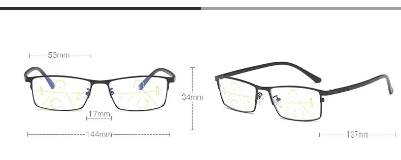 Стильный компьютерный считыватель, прогрессивные Мультифокальные линзы для мужчин и женщин, очки для чтения, бифокальные очки для дальнозоркости, дальнозоркости, очки FML