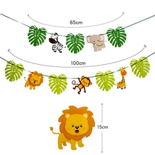 Safari Jungle Animal Birthday Banner Forest Safari Bunting Flags Baby Shower Girl/Boy Kids 1th Birthday Party Decor Supplies Safari Jungle Animal Birthday Banner Forest Safari Bunting Flags Baby Shower Girl/Boy Kids 1th Birthday Party Decor Supplies