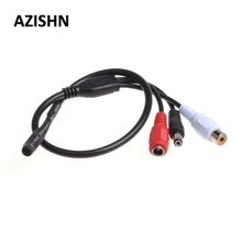 AZISHN прием звука CCTV Микрофон широкий диапазон камера микрофон аудио мини микрофон с выходом постоянного тока для система Скрытого видеонаблюдения цифровая видеозапись