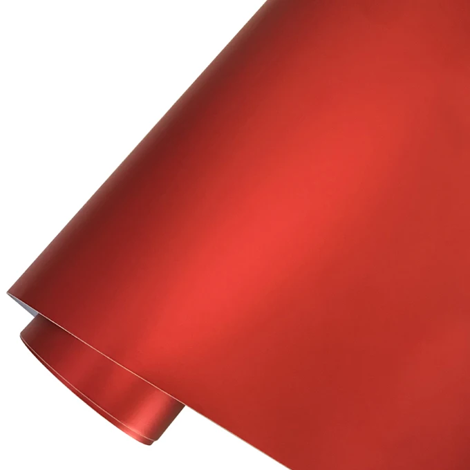 Антрацит темно-серый матовый металлик хром автомобиля виниловая пленка наклейка с воздушными каналами Gunmetal темно-атласная серая пленка ping - Название цвета: Red
