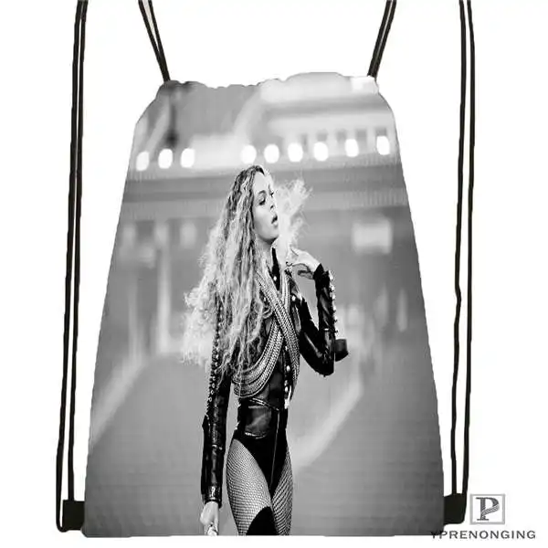 Drawstring Backpack Custom HT beyonce jay z mona походная сумка на шнурке милый рюкзак для детей(черная спинка) 31x40 см#2018612-01-32 - Цвет: Drawstring Backpack