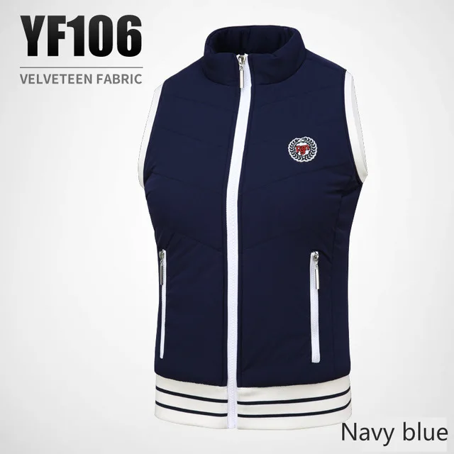 Одежда для гольфа, женские короткие теплые юбки, Женская плиссированная теннисная мини-юбка, футболка, ветрозащитная куртка без рукавов, жилет, спортивная одежда D0492 - Цвет: blue vest
