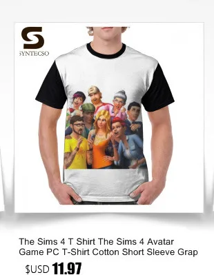 The Sims 4 T рубашка Sims 4 Рождественская поздравительная открытка футболка классическая мужская графическая Футболка с принтом короткий рукав отличная футболка