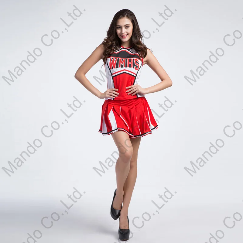 

Girl cosplay Masquerade party costume Dress Adult Womens Girls Glee Cheerleader School Fancy Dress Uniform Costume halloween