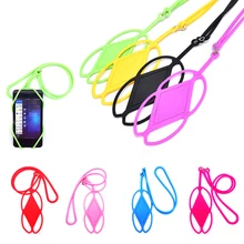 Силиконовый ремешок-держатель чехол для мобильного телефона, универсальный ремешок на шею для iPhone 6, 7, 5S, htc, samsung, Xiaomi