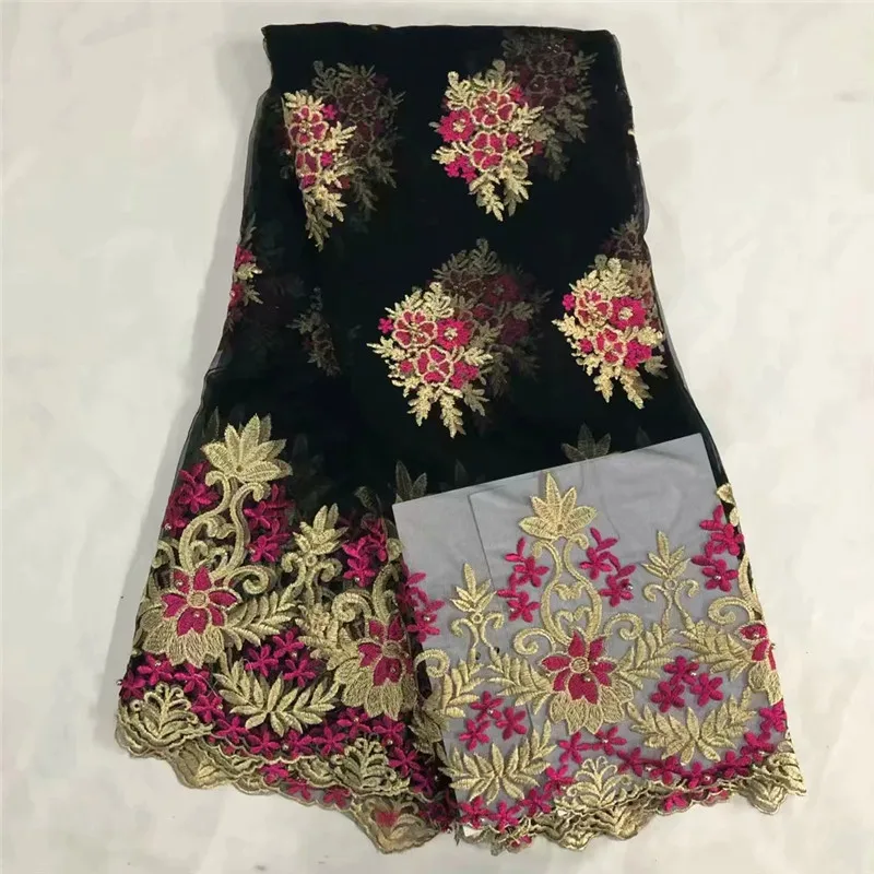 

New Arrival African Tulle Lace Fabric Wholesale African Party Laces 2018 Popular 3D Rose Beaded French Lace Fabrics XM122912