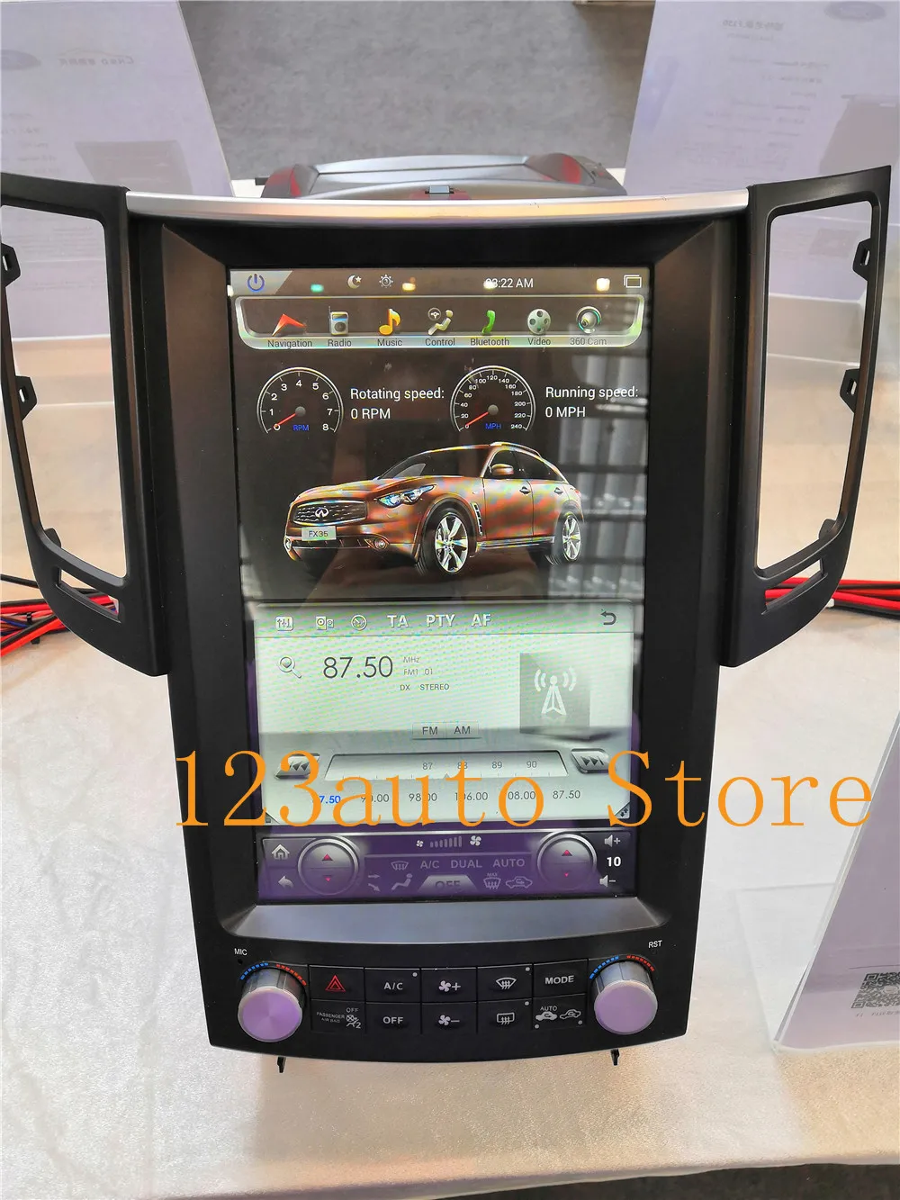 12.1'' Vertical Tesla Style Android 7.1 auto Car DVD GPS player for